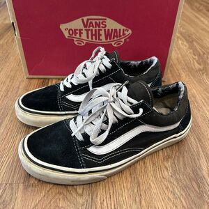 VANS old skool black suede lace up shoes sneakers women’s 8